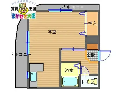 マウントアレンジビル(ワンルーム/2階)の間取り写真