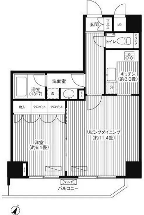 グランハイツ代々木 3階階 間取り