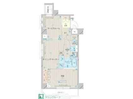 ルーブル上板橋(1SDK/2階)の間取り写真