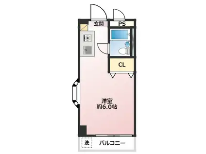 NOCEけやき台(ワンルーム/2階)の間取り写真