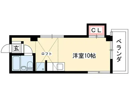 ルミナス パルビラ(ワンルーム/4階)の間取り写真