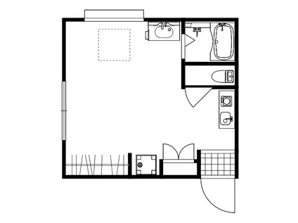 ラコスタ新丸子I(ワンルーム/1階)の間取り写真
