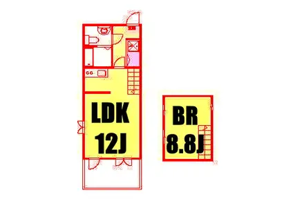 エルム菊名(1LDK/4階)の間取り写真
