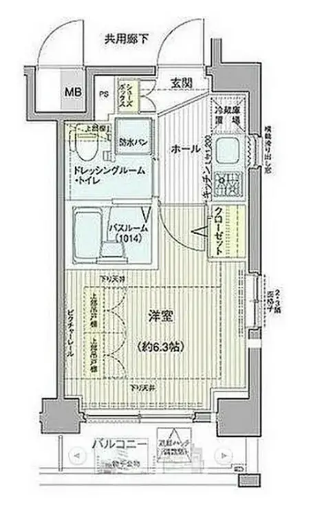 エステムプラザ品川アーバンヒルズ 11階階 間取り