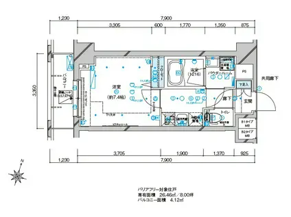 メインステージ板橋本町駅前II(1K/9階)の間取り写真