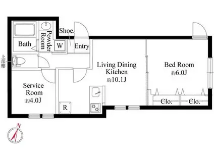 フォルスクラス駒込西ケ原(1SLDK/4階)の間取り写真