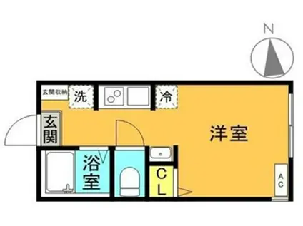 VENUS RESIDENCE三ッ沢上町(ワンルーム/1階)の間取り写真