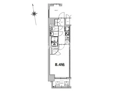 S-RESIDENCE今池BELETA(1K/2階)の間取り写真