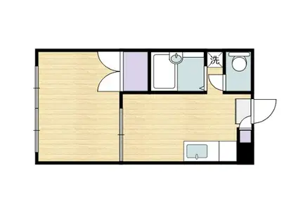 コーラルハイツ(1DK/1階)の間取り写真