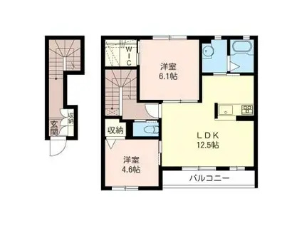 ソレーユメゾン A(2LDK/2階)の間取り写真