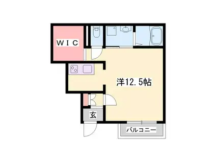 メゾン村川III(1K/1階)の間取り写真