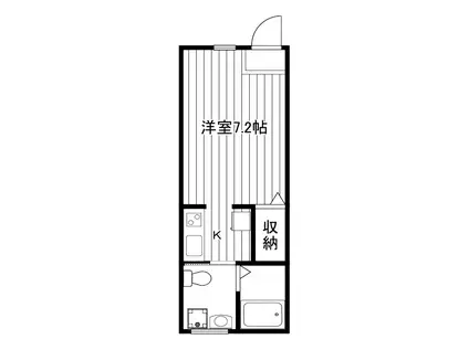 カルペ・ディエム(1K/1階)の間取り写真