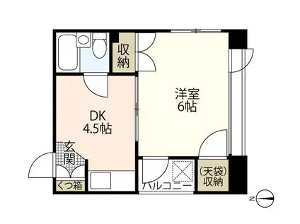 RGT竹屋町BUILDING(1DK/5階)の間取り写真