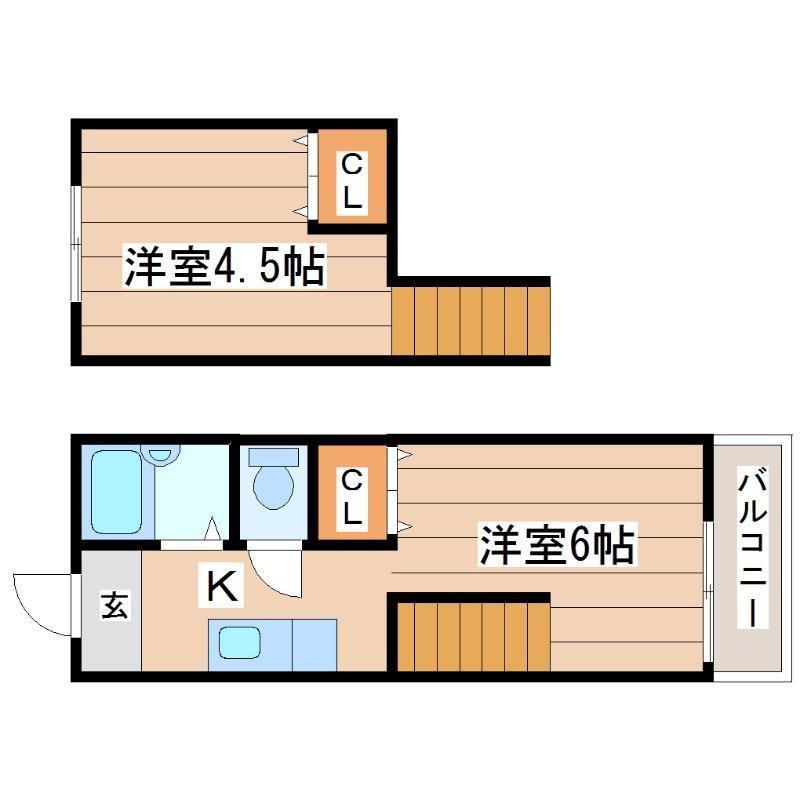 ノリコミラノ(ワンルーム/2階)の間取り写真