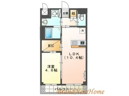 サンフォレスト成和II(1LDK/2階)の間取り写真