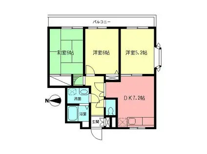 メゾン・フリーダム(3DK/2階)の間取り写真