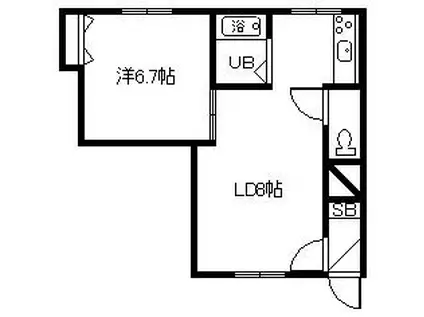 サイレンスミキA・B棟(1LDK/1階)の間取り写真