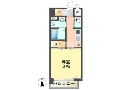 豊田駅前ビル(1K/8階)の間取り写真