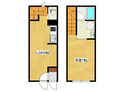 米WISHI(1LDK/1階)の間取り写真