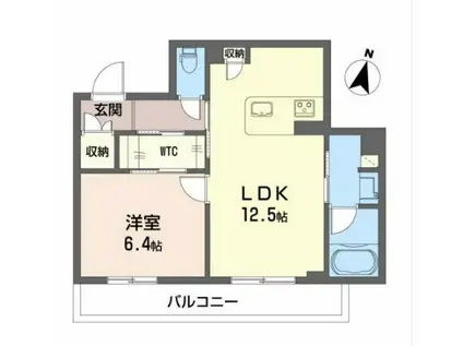 SHURINA(1LDK/1階)の間取り写真