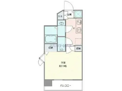 メゾン・ド・ヴィレ渋谷(1K/4階)の間取り写真