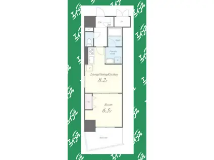 リップルズ(1LDK/11階)の間取り写真