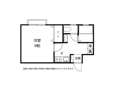 CORPO758(1K/2階)の間取り写真