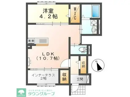 コンフォールM(1LDK/1階)の間取り写真