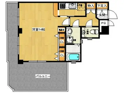 ピュアドーム博多リバーサイト(1K/5階)の間取り写真