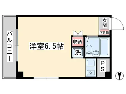 メルシー渡辺(ワンルーム/1階)の間取り写真