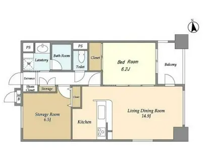レクセルマンション上野松が谷(1SLDK/5階)の間取り写真