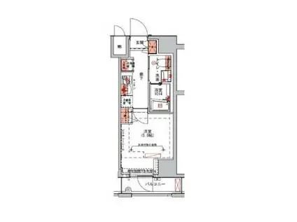 ハーモニーレジデンス山手大塚002(1K/13階)の間取り写真