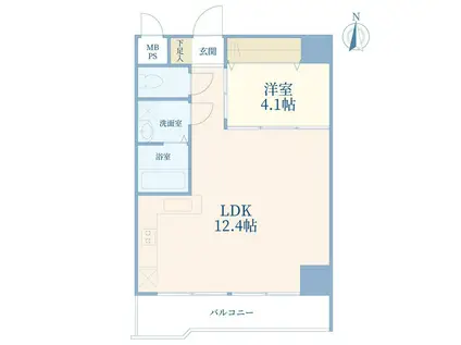 五反田ダイヤモンドマンション(1LDK/2階)の間取り写真