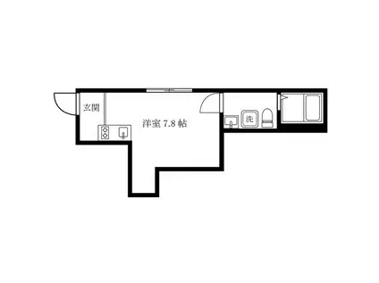 COCOHA都立大(ワンルーム/1階)の間取り写真