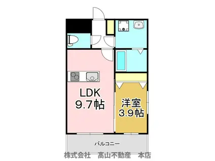 レジェンド桜十番館(1LDK/2階)の間取り写真