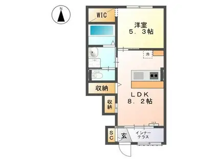 ネクステージ神宮南(1LDK/2階)の間取り写真