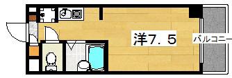 メゾンエトワール(ワンルーム/3階)の間取り写真