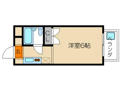 TTMハイツ(1K/3階)の間取り写真