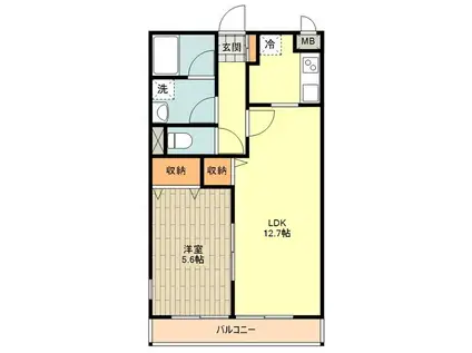 アーバンライフあきる野(1LDK/1階)の間取り写真