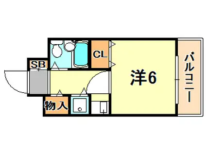 トーカン須磨神撫町キャスティール(1K/5階)の間取り写真