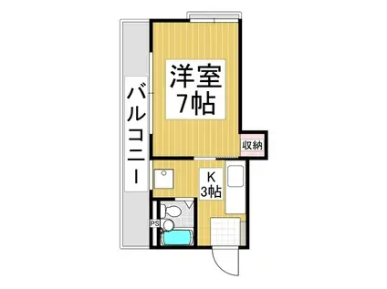 藤グリーンハイツ(1K/2階)の間取り写真