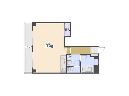 Gラインビル(ワンルーム/8階)の間取り写真