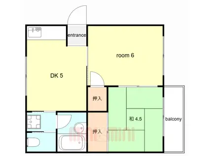グランジュール高橋(2DK/3階)の間取り写真