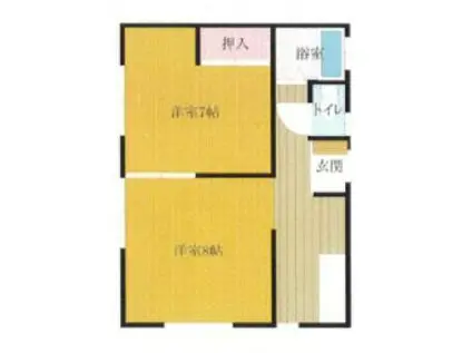 コーポあすなろ(2K/2階)の間取り写真