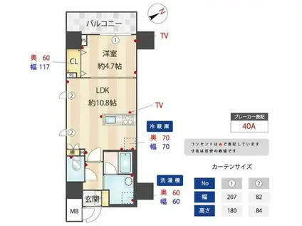 新品きマンション南千住7(1LDK/6階)の間取り写真