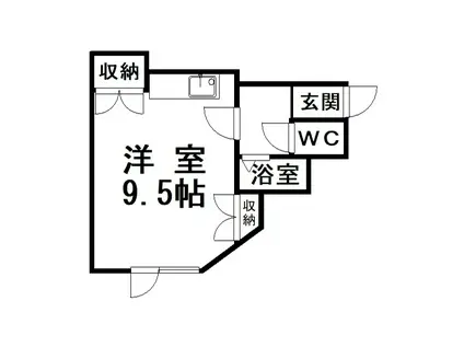 ガルテンハイム(ワンルーム/2階)の間取り写真