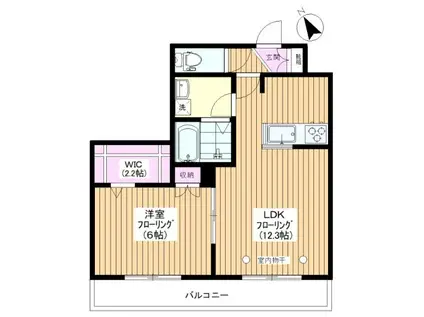 グレイス コート(1LDK/2階)の間取り写真