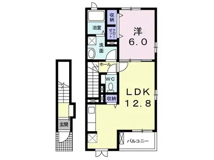 T&N無限∞ VI(1LDK/2階)の間取り写真
