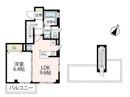 ティーズブルク(1LDK/5階)の間取り写真