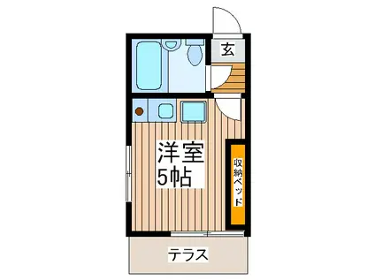 エステート西川口II(ワンルーム/1階)の間取り写真